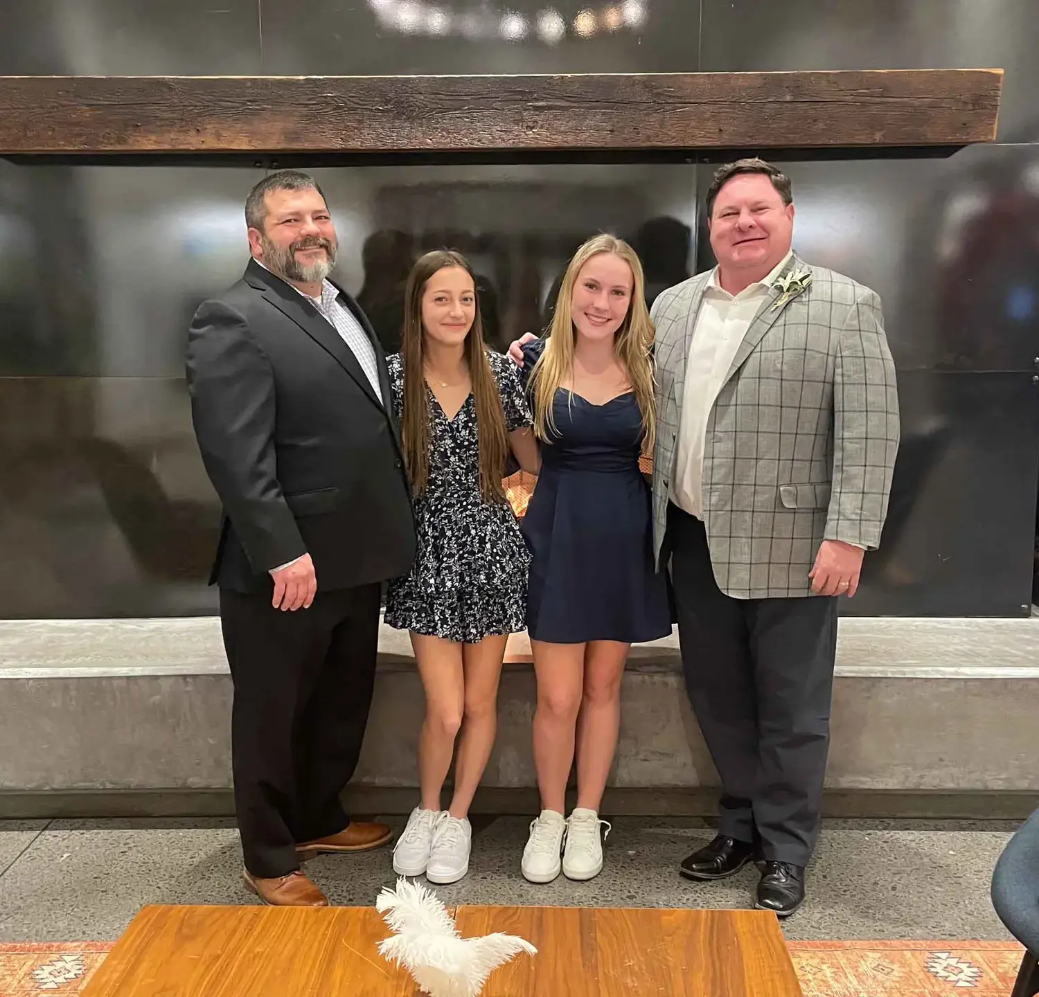 Notre Dame de Sion High School students with their fathers at the Father-Daughter Dinner Dance.